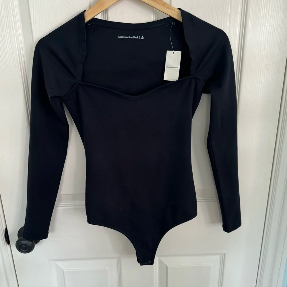 NWT Abercrombie & Fitch Black Long Sleeve Bodysuit_2